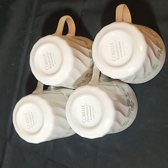 Vintage Corelle Coordinates Callaway, Corelle Green Ivy Coffee Mug Tea Cup (4) - Picture 6 of 6